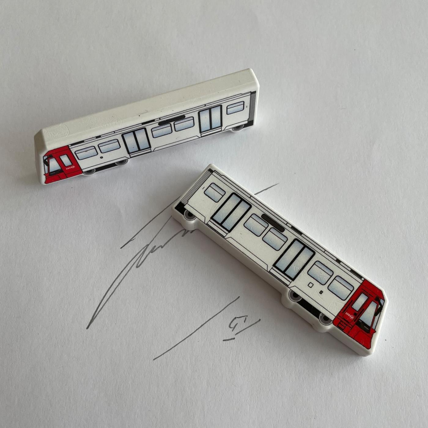 Radiergummi Bahnform (2er Set)